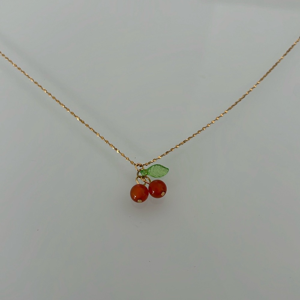 Cherry Gold Filled Non-Tarnish Necklace